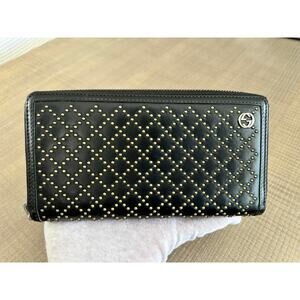 Authentic Gucci Diamante Studded Zippy Long Wallet